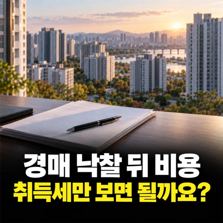 수성구경매학원 경매 낙찰 뒤 취득세 1%? 교육세·농특세까지 더한 실제 비용