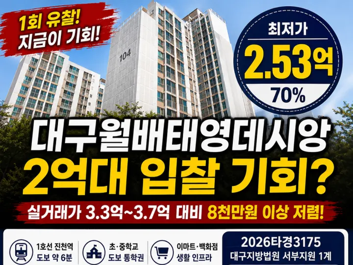 대구 달서구 대구월배태영데시앙 경매 물건