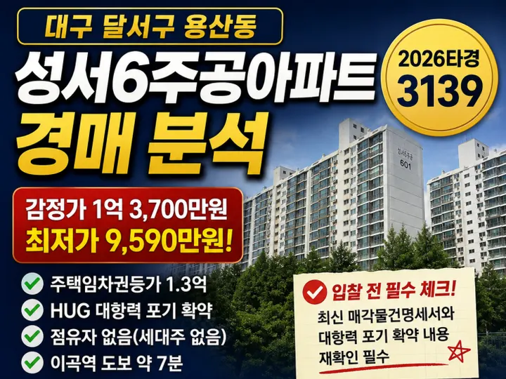 대구 달서구 성서6주공아파트 경매 물건