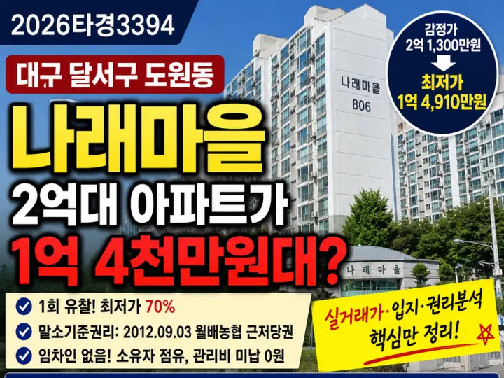 대구 나래마을 경매 물건